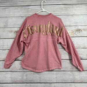 Disney Disneyland Resort Puff Gold Spirit Jersey Womens XS Rose Pink